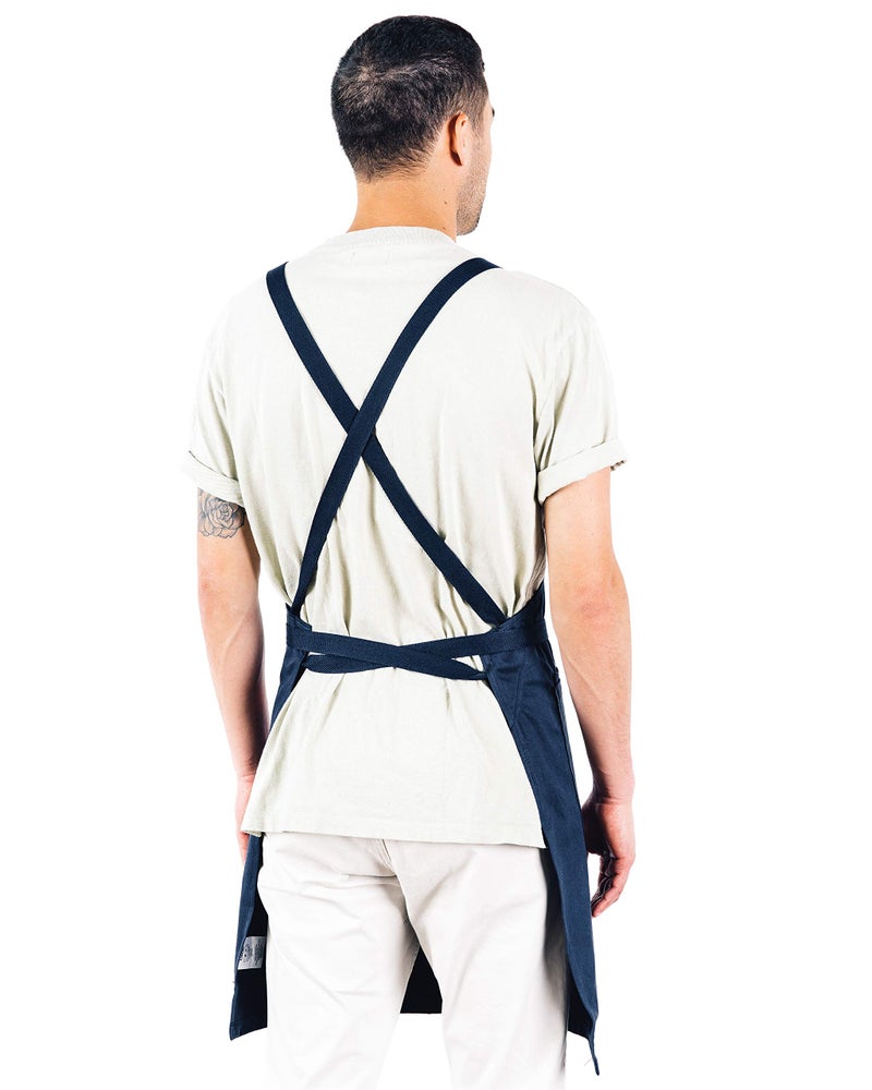 Caldo Crossback Kitchen Apron for Cooking (Navy) - Image 2